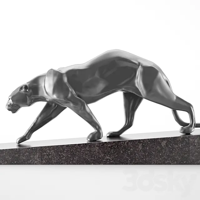 Panther sculpture Art Deco 3DSMax File