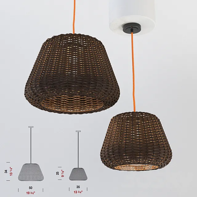 PANZERI Ralph set of 2 lamps 3ds Max