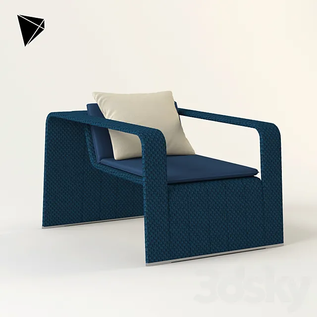 Paola Lenti Frame Arm Chair 3DS Max Model