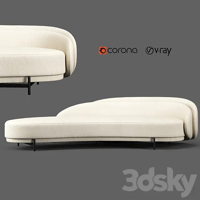 PAOLO FERRARI Layered Back Sofa 3DSMax File
