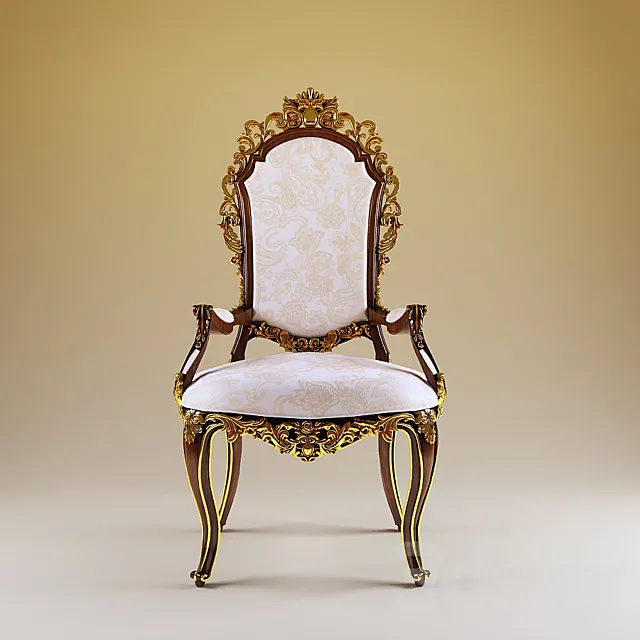 Paolo Lucchetta stool in Baroque style 3DSMax File