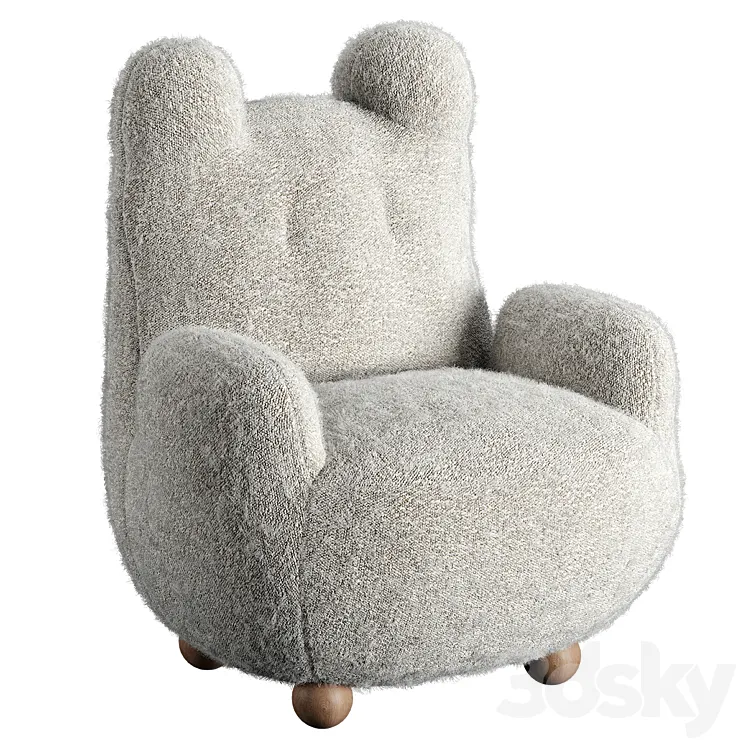 Papa baby bear armchair 3DS Max Model