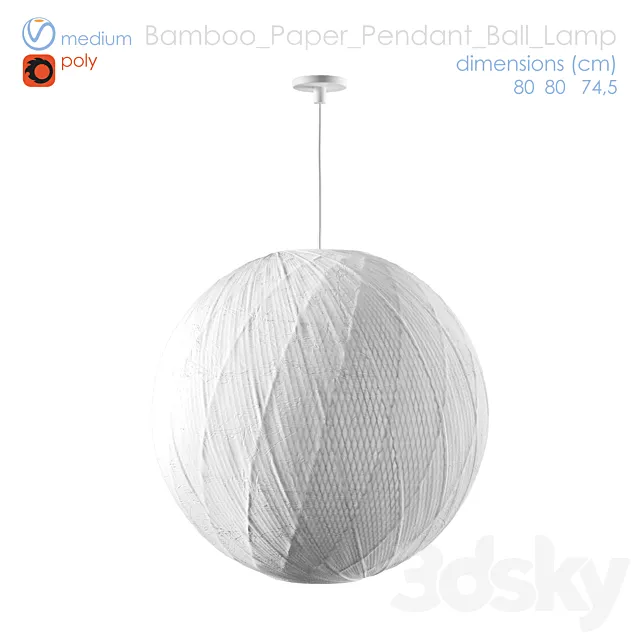 paper lamp 3DS Max Model