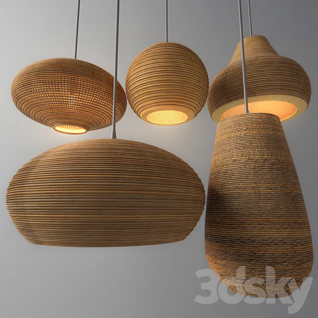 Paper lighting set 3DS Max Model