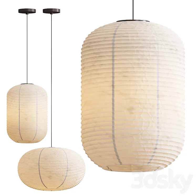 Paper Shade Pendants 3DS Max