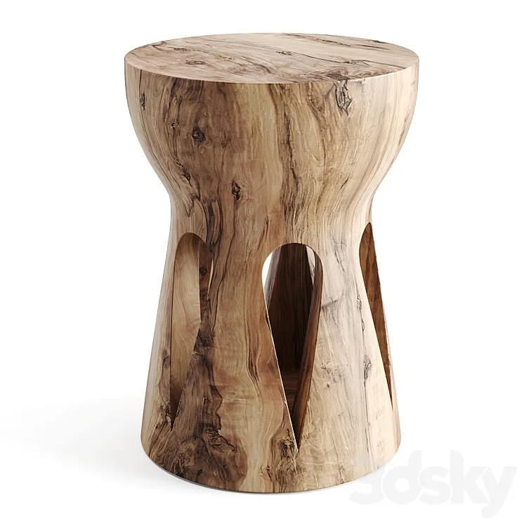 Papung Sculpted Side Table AM.PM 3DS Max Model