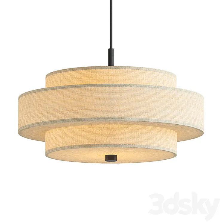 Paquette shaded drum chandelier 3DS Max Model