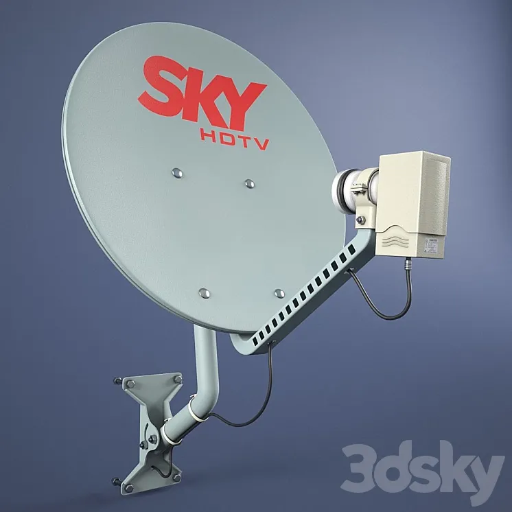 Parabolic antenna sky 3DS Max