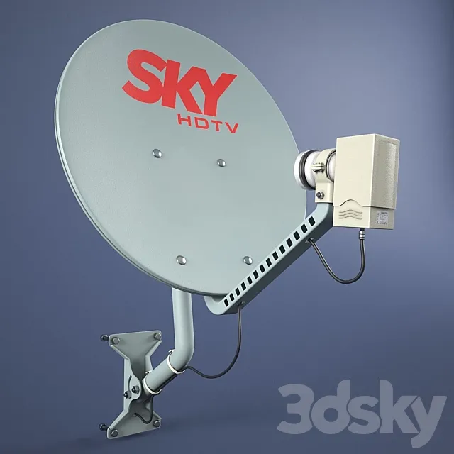 Parabolic antenna sky 3DSMax File