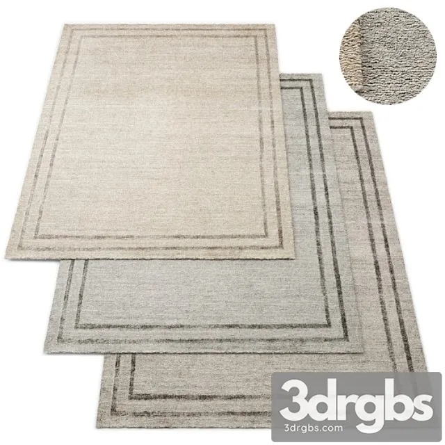 Parallel border hand-knotted rh rug collection 3dsmax Download