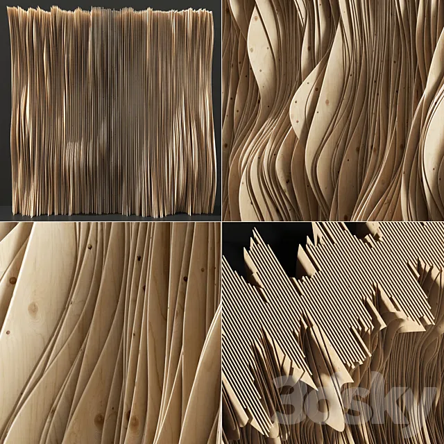 Parametric Plywood panel decor _ Parametric Plywood Decor 3ds Max