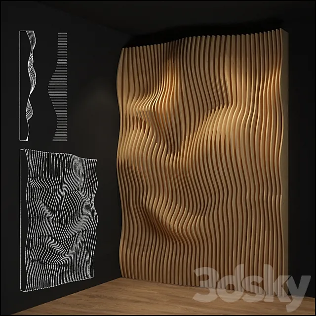 parametric wall 3DS Max Model