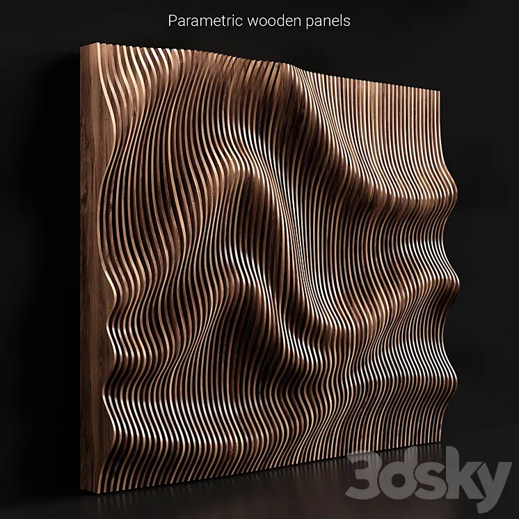 Parametric wooden panels 3DS Max