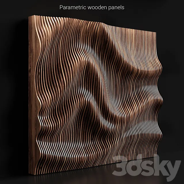 Parametric wooden panels 3DSMax File