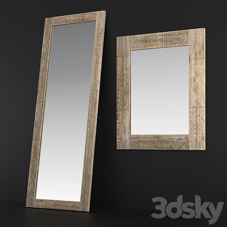 Pare series mirrors from Kare 3DS Max