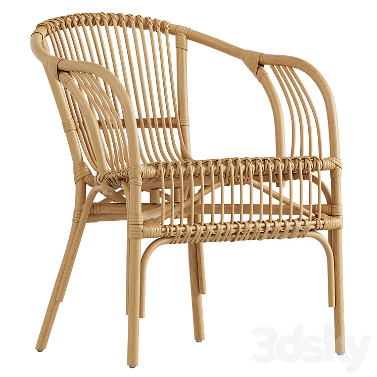 Paris Rattan Chair 3DS Max Model