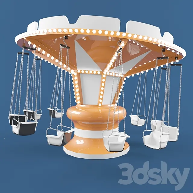 Park attraction “Carousel” 3DS Max Model