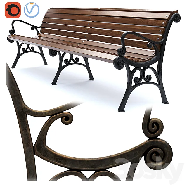 Park Bench 03 3ds Max