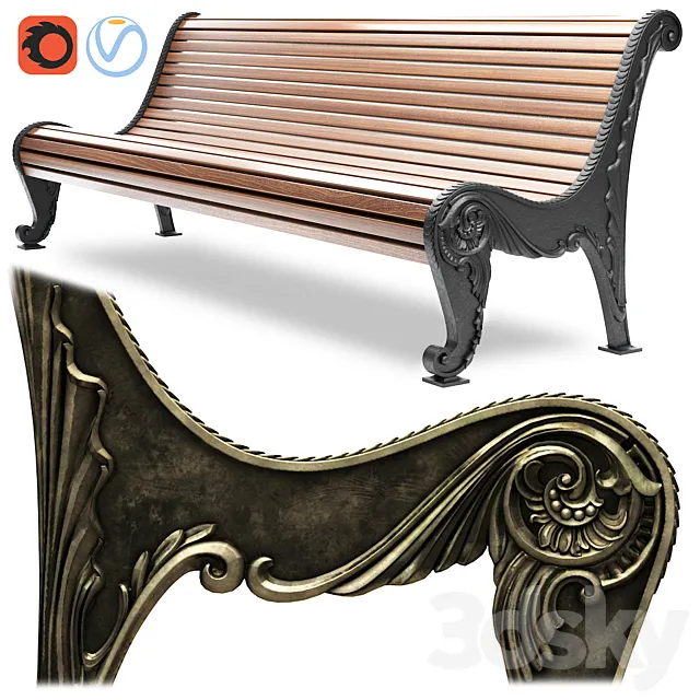 Park Bench 05 3ds Max