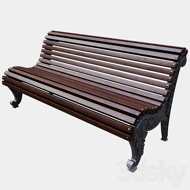 Park bench №1 3ds Max