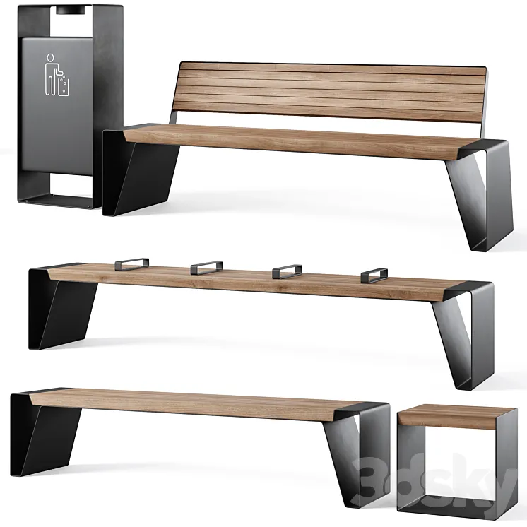Park Benches Radium by mmcite 3DS Max