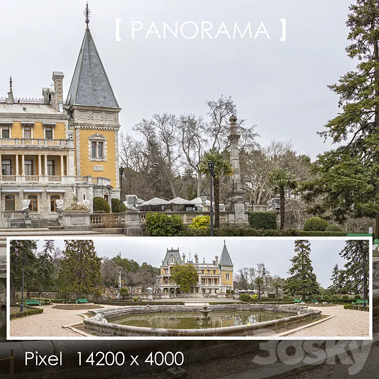 Park panoramas set 3DS Max Model