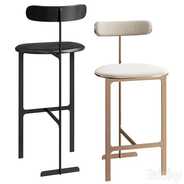 Park Place Counter or Bar Stool by Yabu Pushelberg 3dsMax Model
