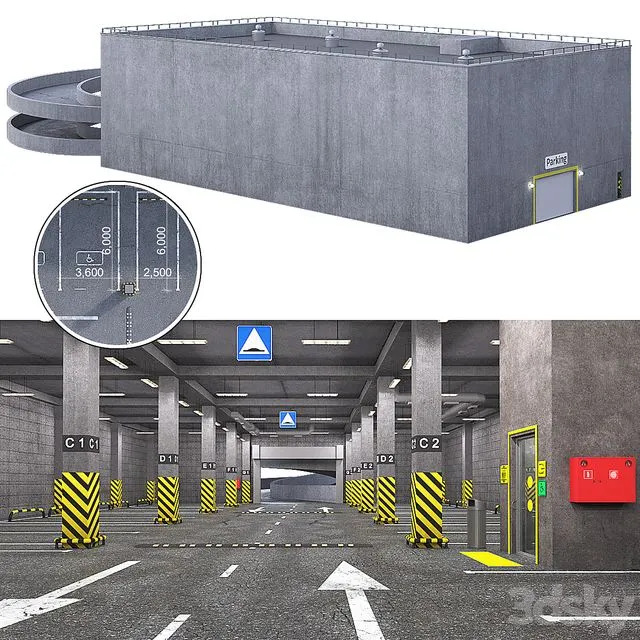 Parking 3dsMax Model