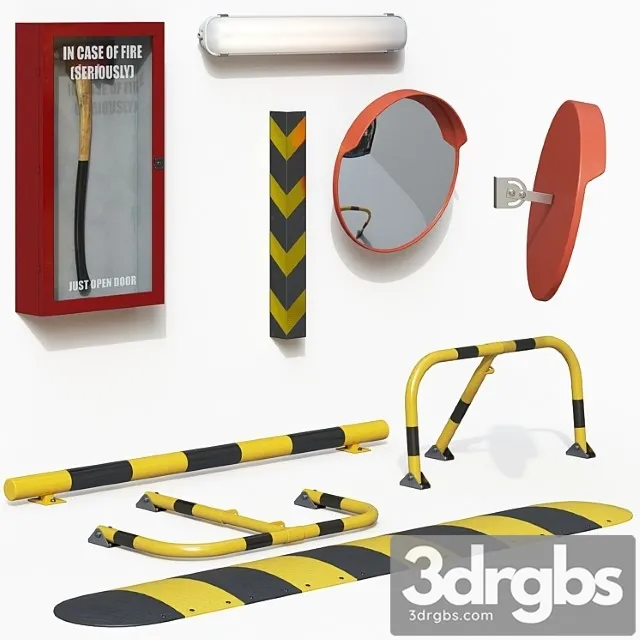 Parking Equipment Set 3dsmax Download