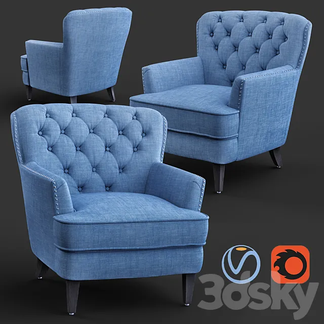 Parmelee Wingback Chair 3DS Max Model