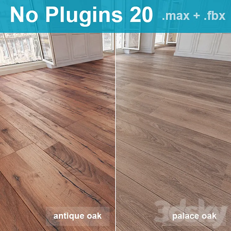 Parquet 20 (2 species without the use of plug-ins) 3DS Max