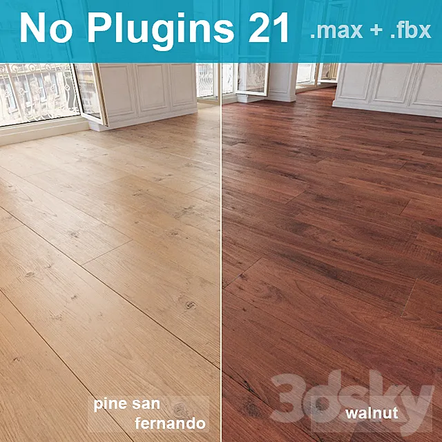 Parquet 21 (2 species without the use of plug-ins) 3DS Max Model