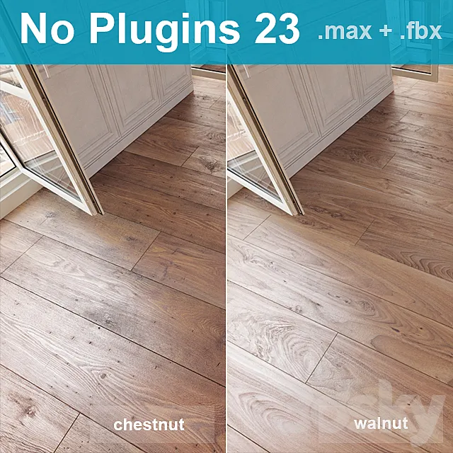 Parquet 23 (2 species. without the use of plug-ins) 3DSMax File