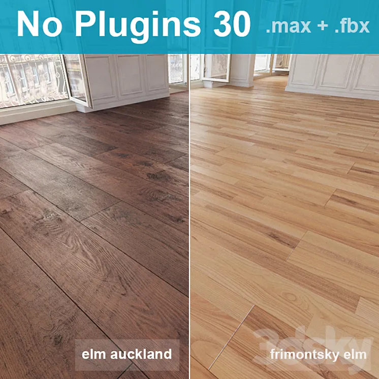 Parquet 30 (2 species without the use of plug-ins) 3DS Max