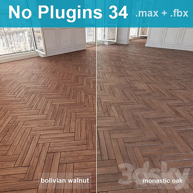Parquet 34 (2 species. without the use of plug-ins) 3DSMax File