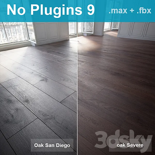 Parquet 9 (2 species. without the use of plug-ins) 3DSMax File