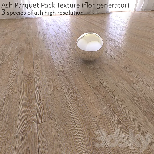 Parquet. ash – 3 types (MultiTexture + FloorGenerator) 3DSMax File