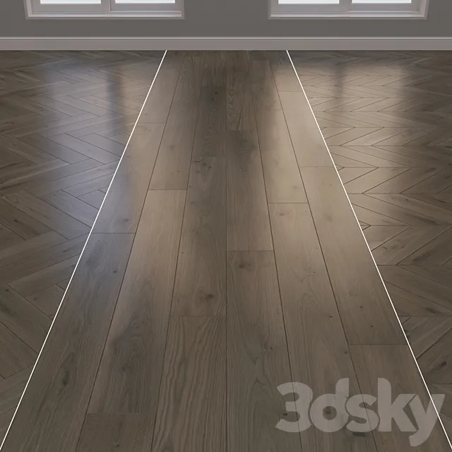 Parquet board Kraft layout herringbone chevron and linear 15 3ds Max