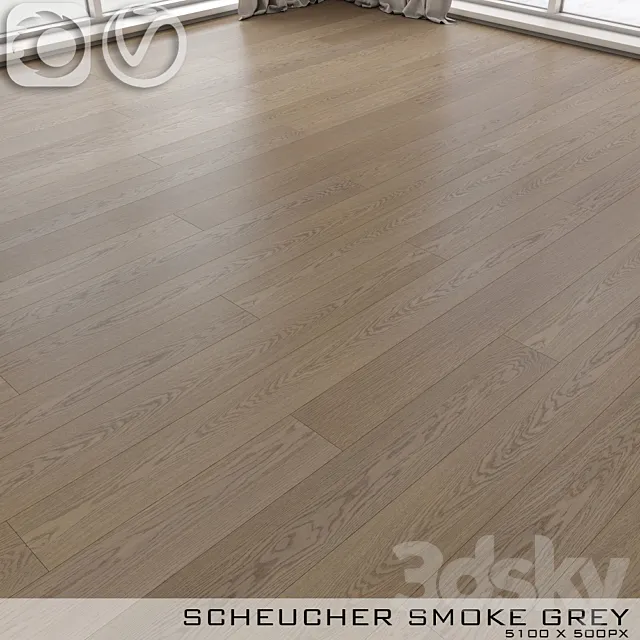 Parquet board Scheucher Smoke Gray 3ds Max