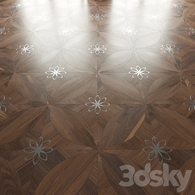 Parquet Foglie d’Oro Diamante Lux 3ds Max