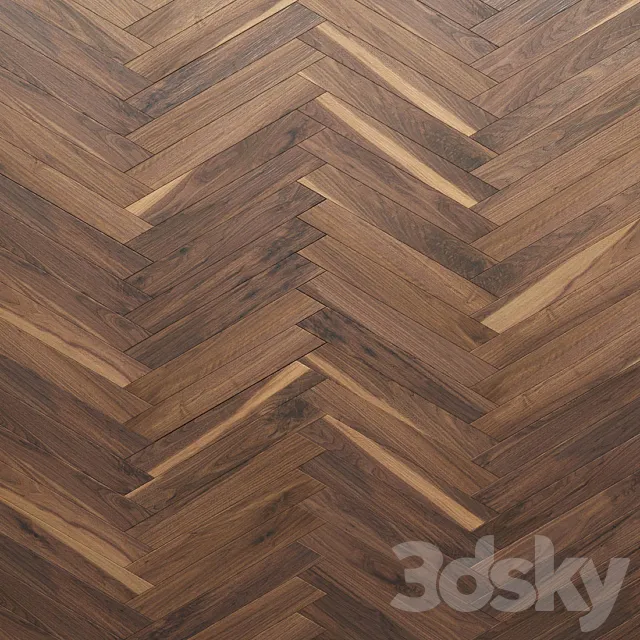 Parquet Foglie d’Oro herringbone 3ds Max