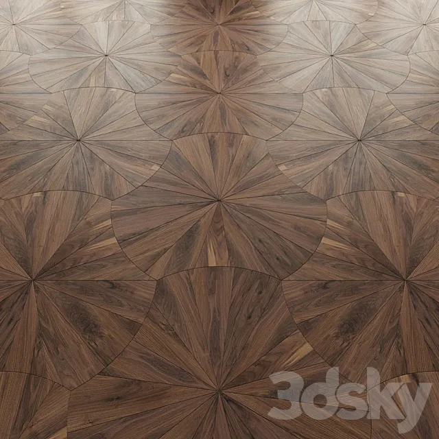 Parquet Foglie d’Oro Ventaglio 3ds Max