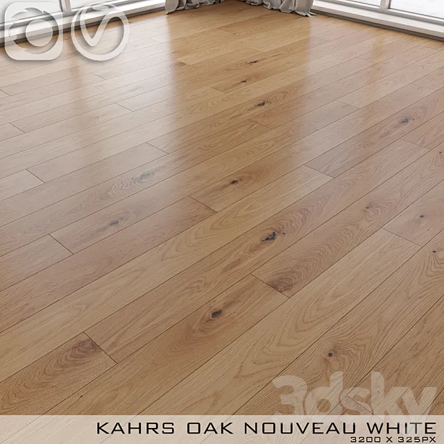 Parquet Kahrs Oak Nouveau White 3ds Max