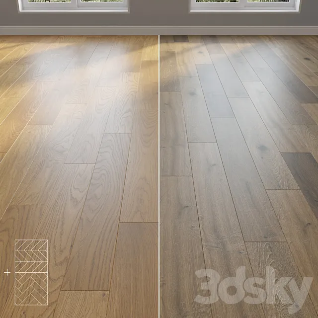 Parquet Oak 2 types layout herringbone chevron and linear setduo31 3ds Max