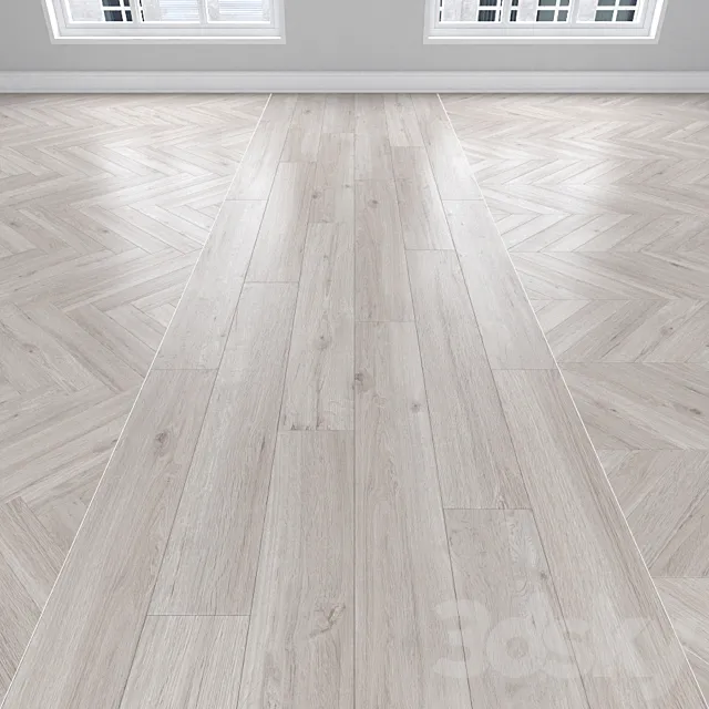 Parquet Oak 3 types: herringbone linear chevron. 3DS Max Model