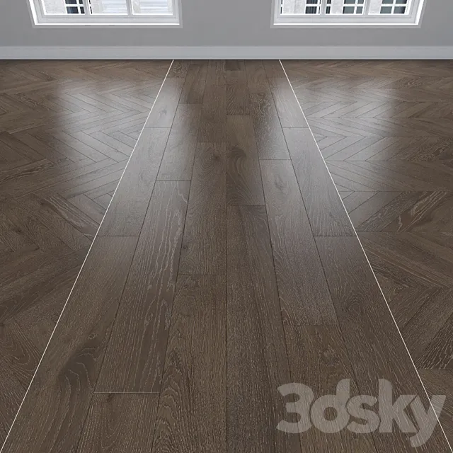 Parquet Oak 3 types: herringbone linear chevron. 3DS Max Model