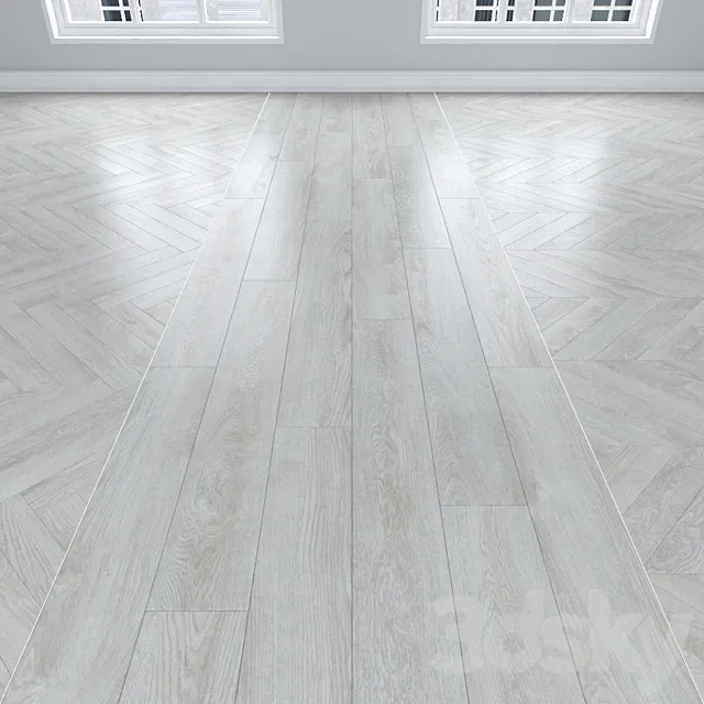 Parquet Oak 3 types: herringbone linear chevron. 3DS Max Model