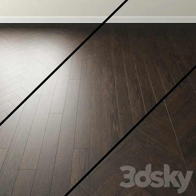 Parquet Oak Coswick. Inspire COAL dark 3ds Max