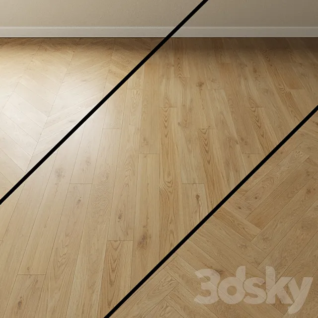 Parquet oak Coswick. Inspire PASTEL bleached 3ds Max