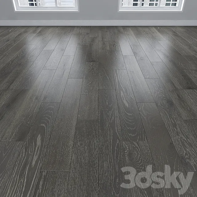 Parquet Oak gray 3 types: herringbone linear chevron. 3ds Max